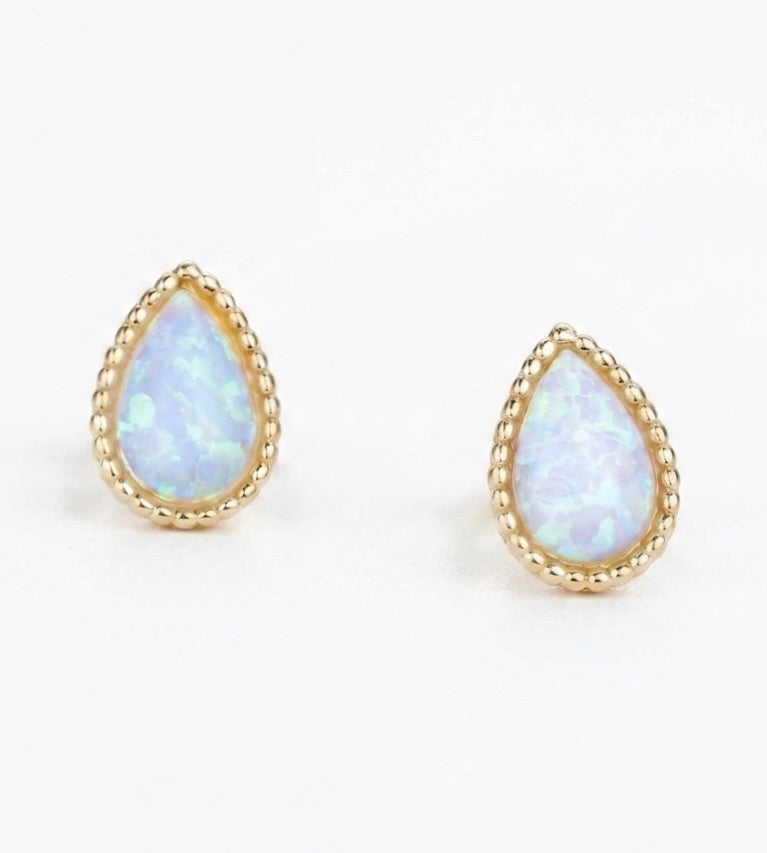 Plume Gold Earring Studs